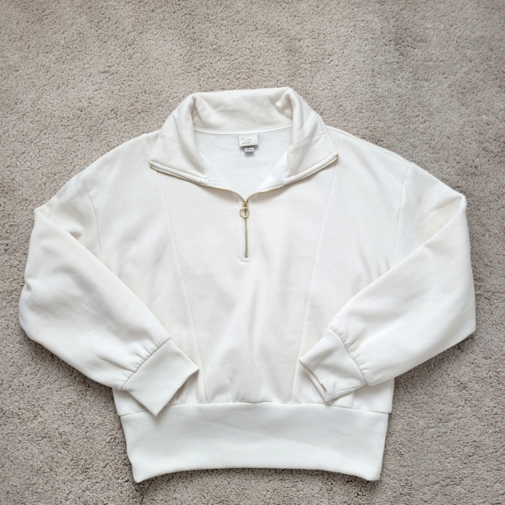 a new day White Quarter-Zip Sweatshirt